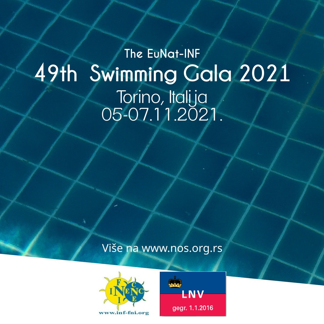 Najava za 49. međunarodno plivačko takmičenje 2021 u Torinu, Italija
