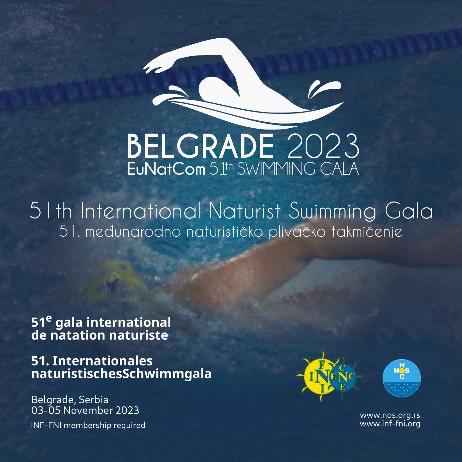 Belgrad ist zum zweiten Mal Gastgeber des internationalen FKK-Schwimmwettbewerbs Swimming Gala 2023