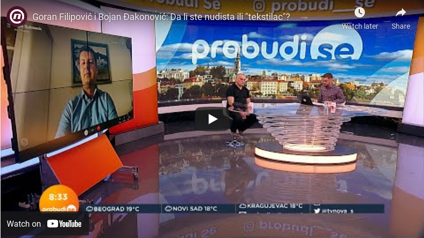 Gostovanje predsednika NOS-a u jutarnjem programu "Probudi se" televizije NOVA S