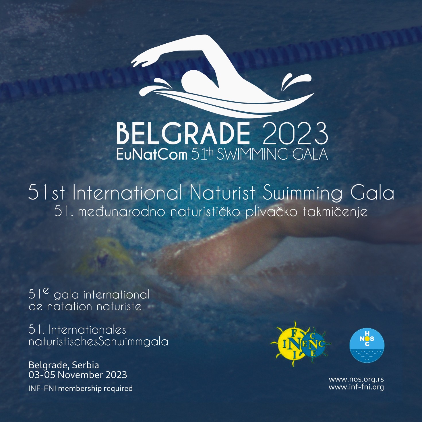 Beograd je po drugi put domaćin međunarodnog naturističkog plivačkog takmičenja Swimming Gala 2023