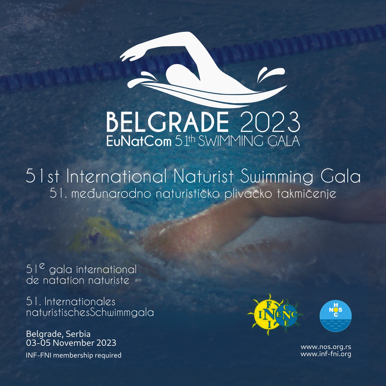 Beograd je po drugi put domaćin međunarodnog naturističkog plivačkog takmičenja Swimming Gala 2023