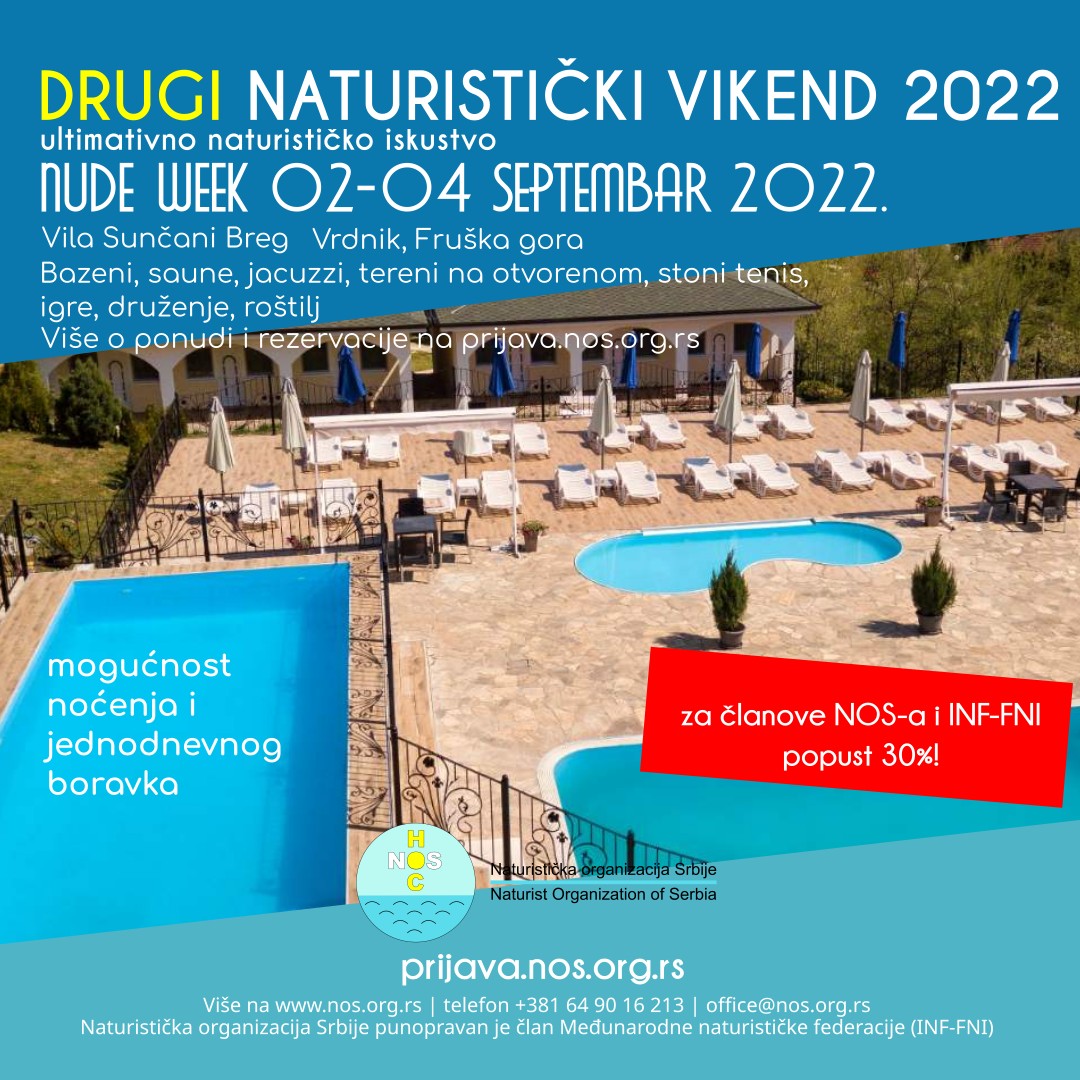 Još jedno ultimativno vikend naturističko iskustvo Septembar 2022 - Apartmani Sunčani Breg Vrdnik