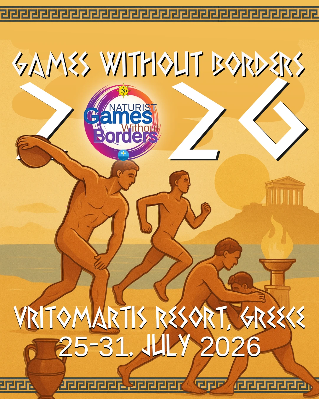 The same spirit, a new legend: The Naturist Games Without Borders 2026 are moving to Greece!