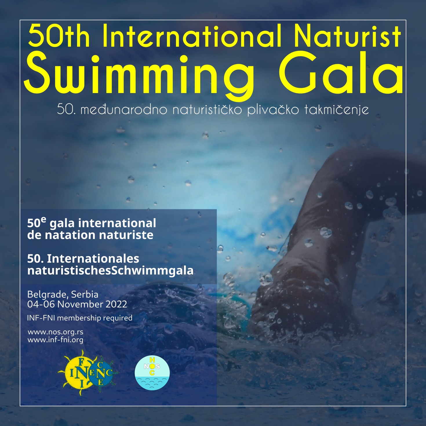 4 AU 6 NOVEMBRE : 50èME GALA DE NATATION NATURISTE INTERNATIONAL