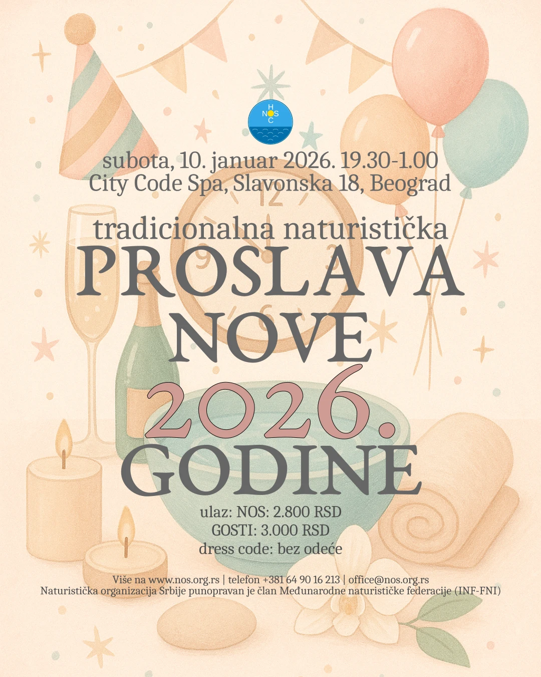 Organizujemo tradicionalnu proslavu povodom Nove godine u subotu 10. januara 2026. godine